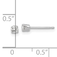 14K White Gold 1/15 Carat Single Stud AA Diamond Earring view 4