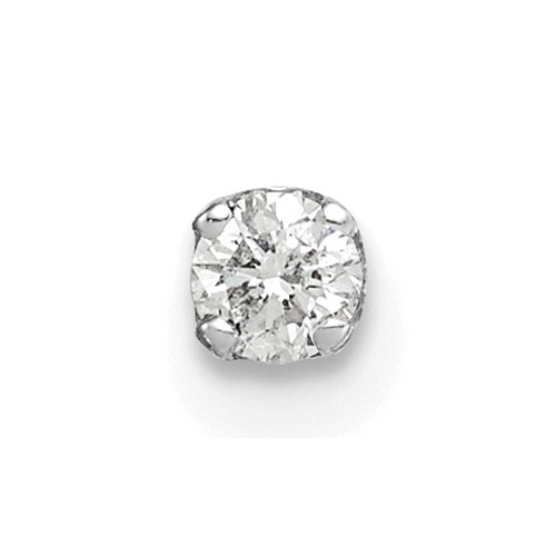 14K White Gold 0.07 Carat Single Stud AA Diamond Earring