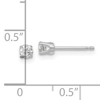 14K White Gold 0.10 Carat Single Stud AA Diamond Earring view 4