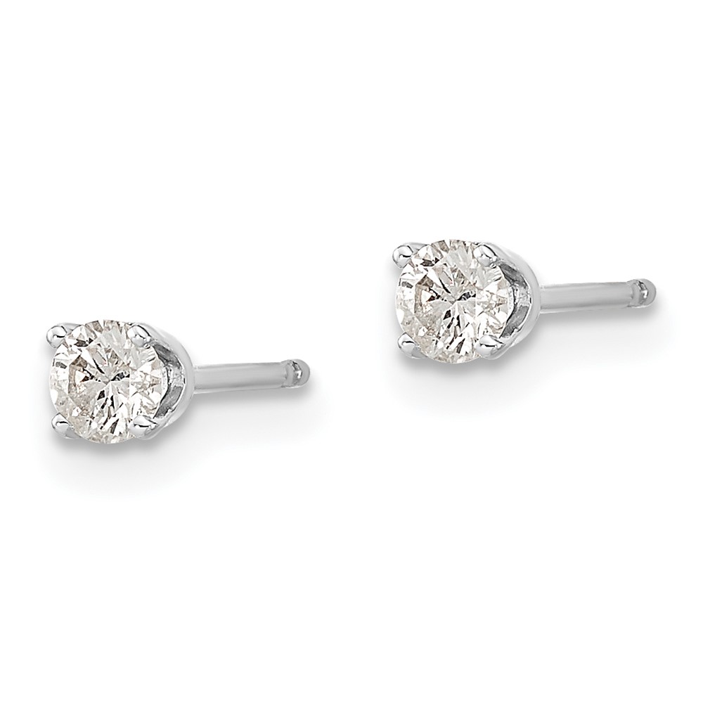 14k White Gold AA Quality Complete Diamond Stud Earring (XW4AA-S)