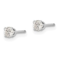 14K White Gold 0.125 Carat Single Stud AA Diamond Earring view 2