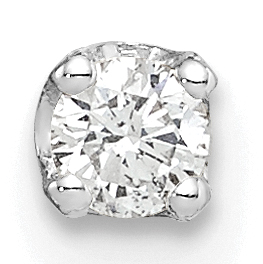 14k White Gold AA Quality Complete Diamond Stud Earring (XW4AA-S)