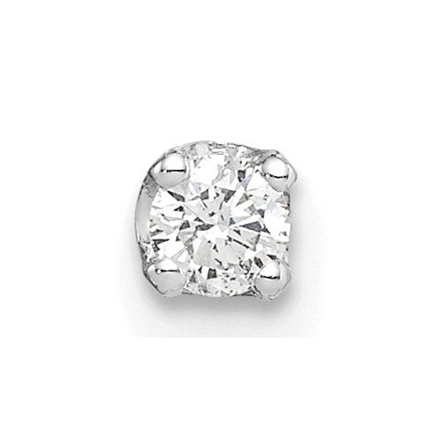 14K White Gold 0.12 Carat Single Stud AA Diamond Earring