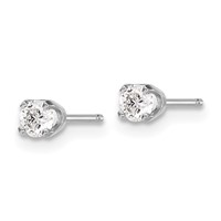 14K White Gold 0.166667 Carat Single Stud AA Diamond Earring view 2