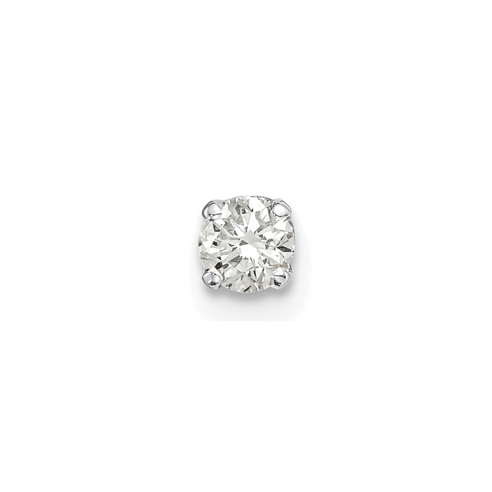 14K White Gold 0.166667 Carat Single Stud AA Diamond Earring