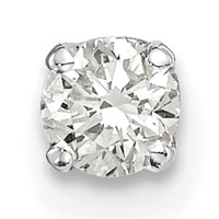 14K White Gold 0.166667 Carat Single Stud AA Diamond Earring view 1