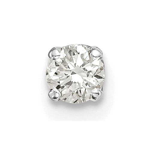 14K White Gold 0.17 Carat Single Stud AA Diamond Earring