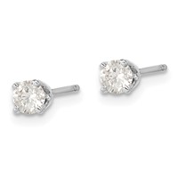 14K White Gold 0.20 Carat Single Stud AA Diamond Earring view 2