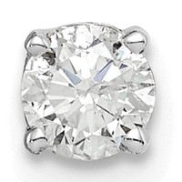 14K White Gold 1 4 Carat Single Stud AA Diamond Earring view 1