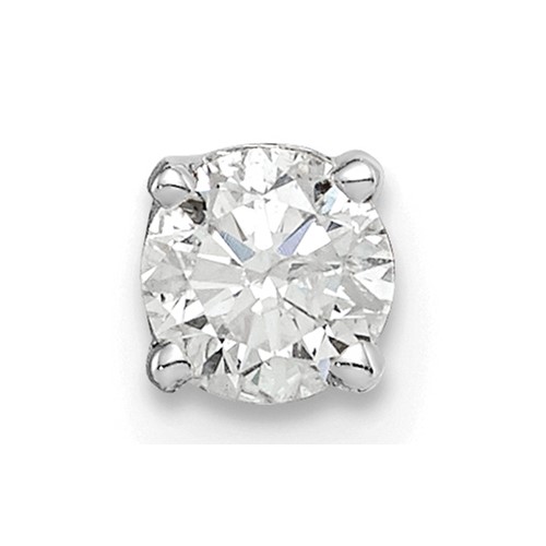14K White Gold 0.25 Carat Single Stud AA Diamond Earring