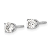 14K White Gold 0.375 Carat Single Stud AA Diamond Earring view 2