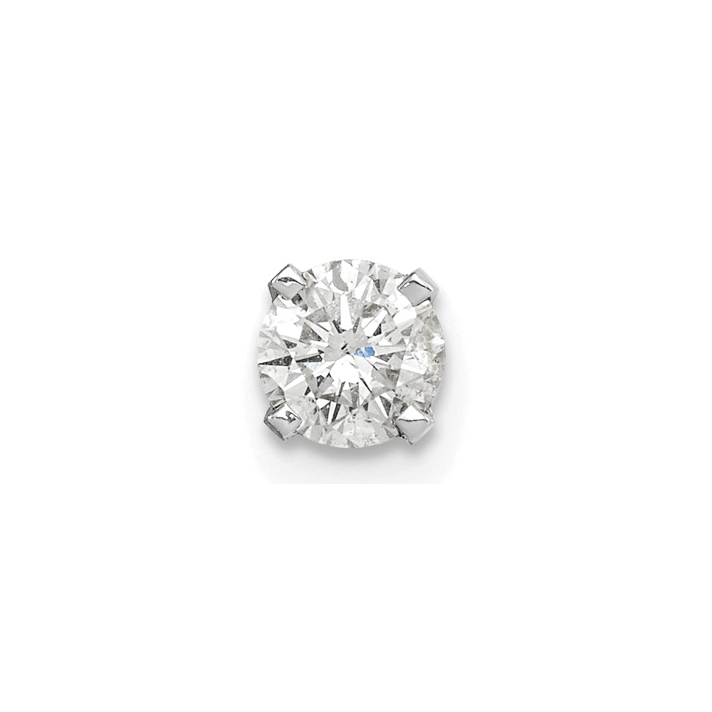14K White Gold 0.375 Carat Single Stud AA Diamond Earring