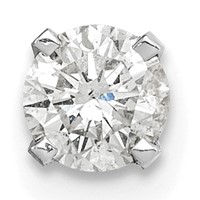 14K White Gold 0.375 Carat Single Stud AA Diamond Earring view 1