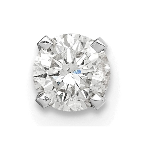 14K White Gold 0.38 Carat Single Stud AA Diamond Earring