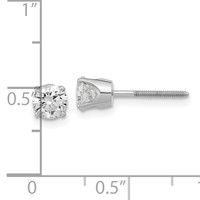 14K White Gold 0.50 Carat Single Stud AA Diamond Earring view 4