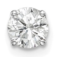 14K White Gold 0.50 Carat Single Stud AA Diamond Earring view 1
