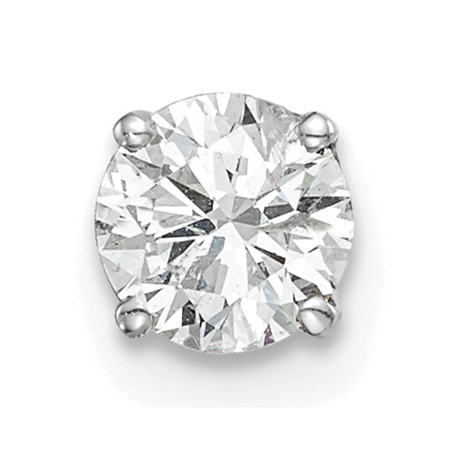 14k White Gold 1/2 carat Single Stud AA Diamond Earring