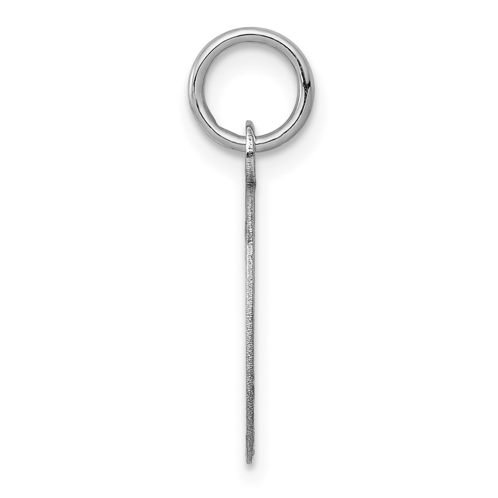14k White Gold Plain .009 Gauge Oval Engravable Disc Charm (XWM100/09)
