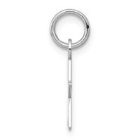 14K White Gold Plain.013 Gauge Engravable 14x 11mm Star Disc Charm view 2