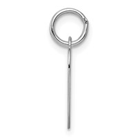 14K White Gold Plain.018 Gauge Engravable Heart 15x 14mm Disc Charm view 2