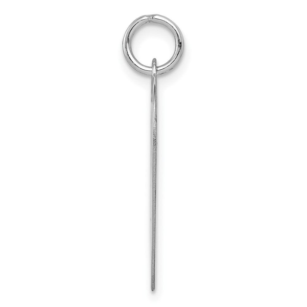 14k White Gold Plain .011 Gauge Engravable Heart Charm (XWM119/11)