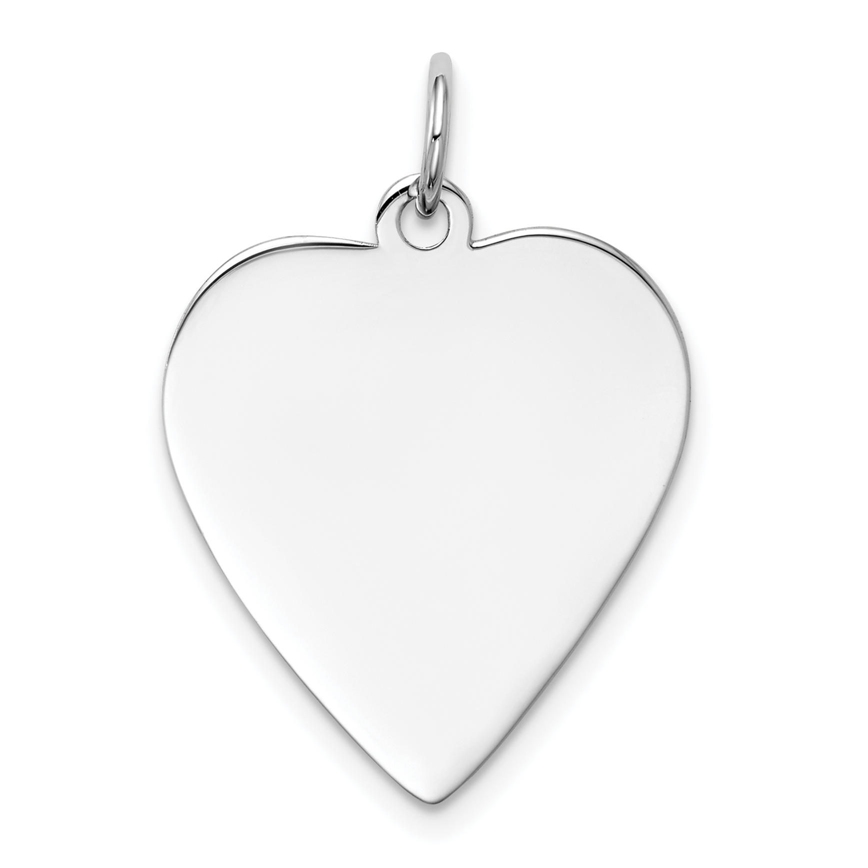 14k White Gold Plain .011 Gauge Engravable Heart Charm (XWM119/11)