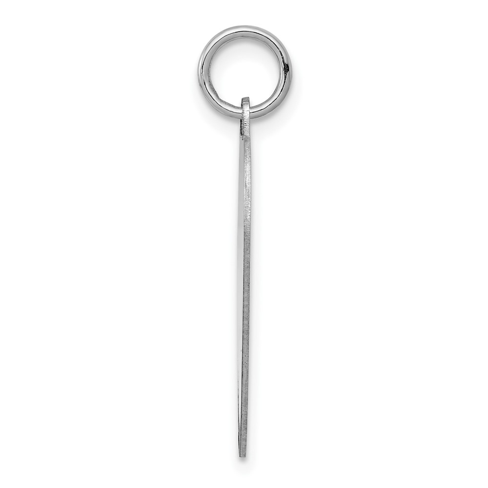 14k White Gold Plain .035 Gauge Engravable Heart Charm (XWM120/35)