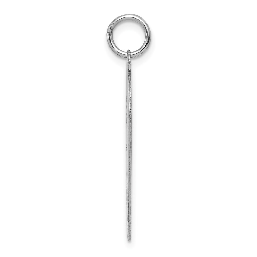 14k White Gold Plain .027 Gauge Engravable Heart Charm (XWM121/27)