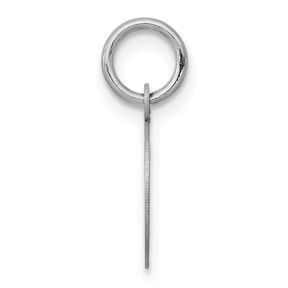 14k White Gold Plain .027 Gauge Round Engravable Disc Charm (XWM135/27)