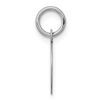 14K White Gold Plain .009 Gauge Round Engravable 12mm Disc Charm view 2