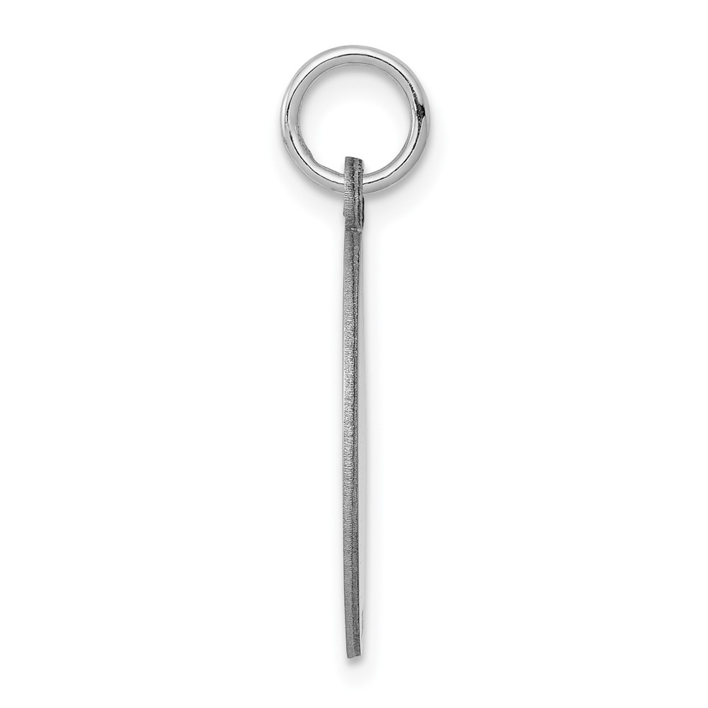 14k White Gold Plain .027 Gauge Round Engravable Disc Charm (XWM136/27)