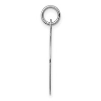 14K White Gold Plain .011 Gauge Round Engravable 19mm Disc Charm view 2