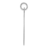 14K White Gold Plain.018 Gauge Round Engravable 24mm Disc Charm view 2