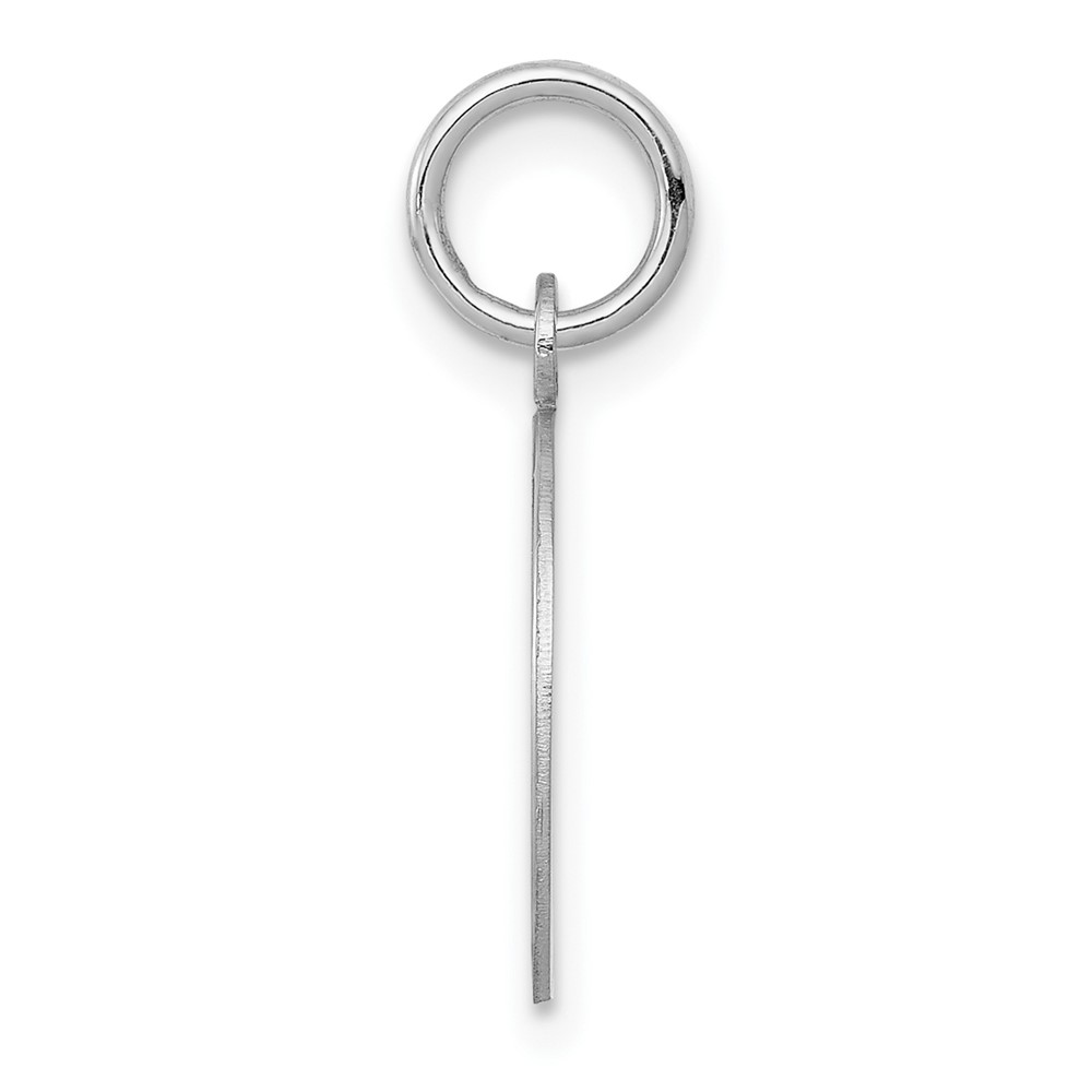 14k White Gold Plain .018 Gauge Round Engravable Disc Charm (XWM143/18)