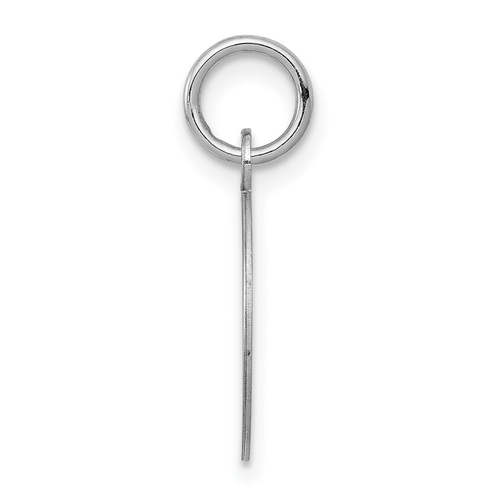 14k White Gold Plain .018 Gauge Round Engravable Disc Charm (XWM144/18)