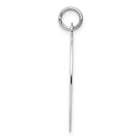 14K White Gold Plain 22x12.5mm .018 Gauge Elliptical Engravable Disc Charm view 2