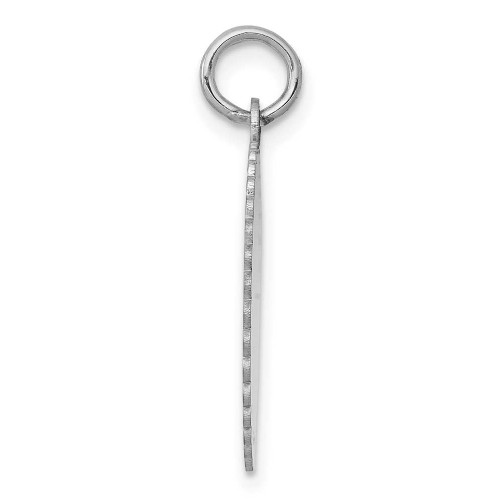 14k White Gold .018 Gauge Engraveable Scalloped Disc Charm (XWM176/18)