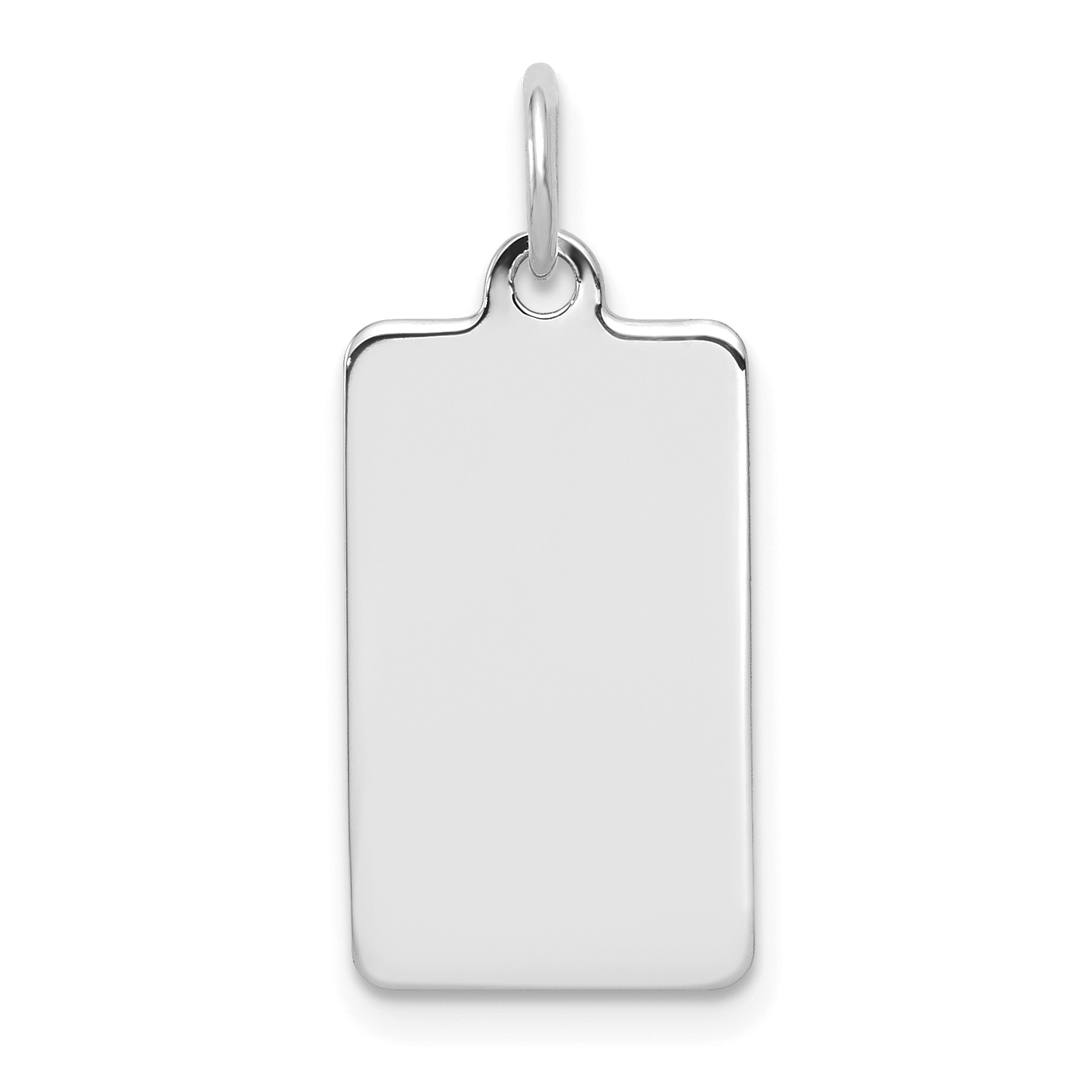 14kw Plain .027 Gauge Rectangular Engravable Disc Charm (XWM286/27)