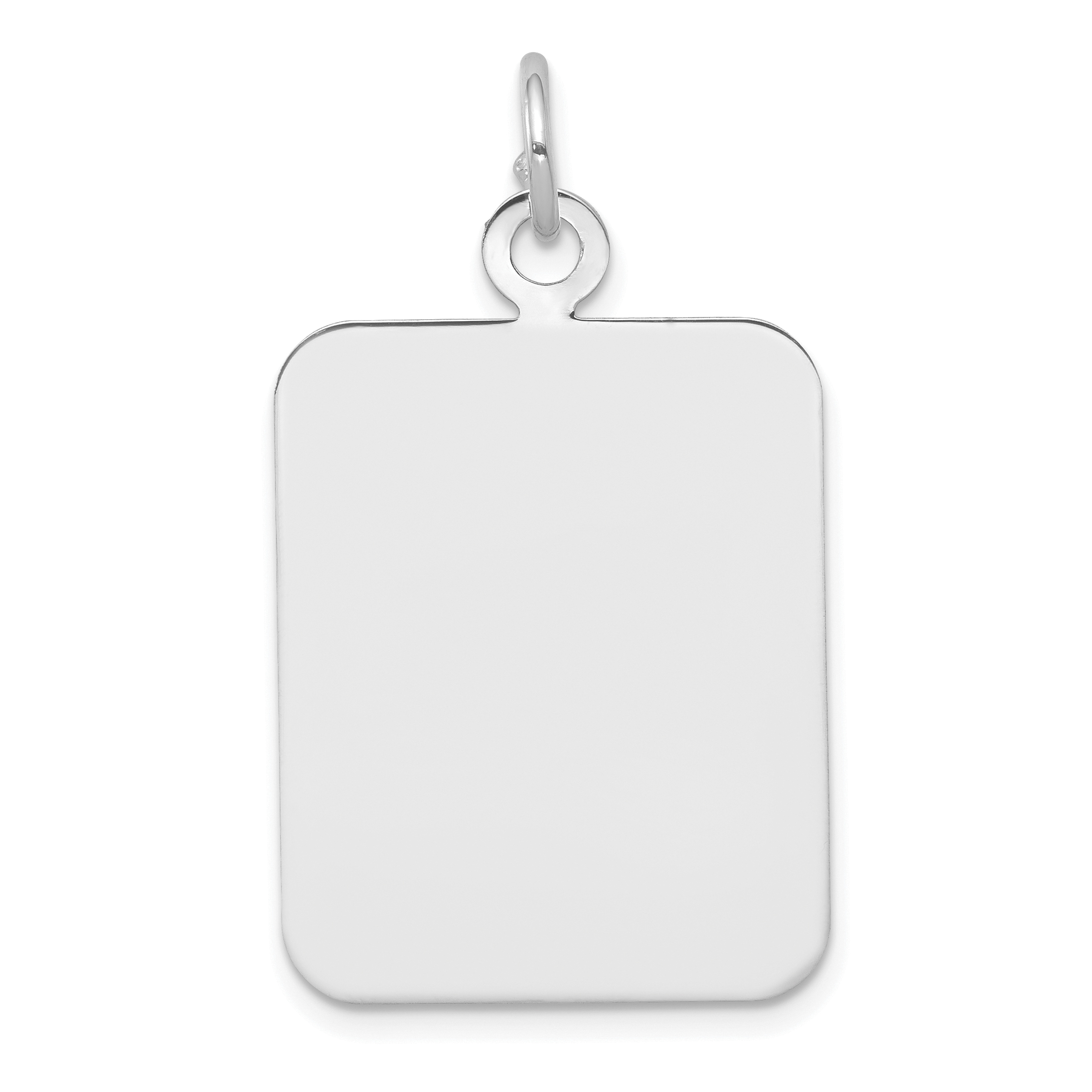 14kw Plain Rectangular .018 Gauge Engravable Disc Charm (XWM320/18)