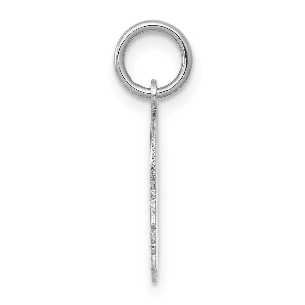 14k White Plain Small.011 Depth Facing Right Engravable Boy Charm (XWM47/11)