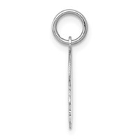 14K White Gold Plain Small.018 Depth Facing Right Engravable Boy Charm view 2
