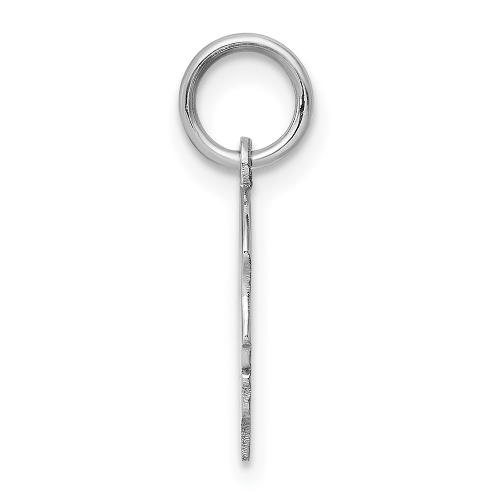 14k White Plain Small.027 Depth Facing Right Engravable Girl Charm (XWM48/27)