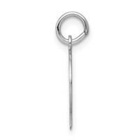 14K White Gold Plain Small.027 Depth Facing Left Engravable Boy Charm view 2