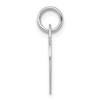 14K White Gold Plain .011 Gauge Engravable Heart 15x12mm Disc Charm view 2