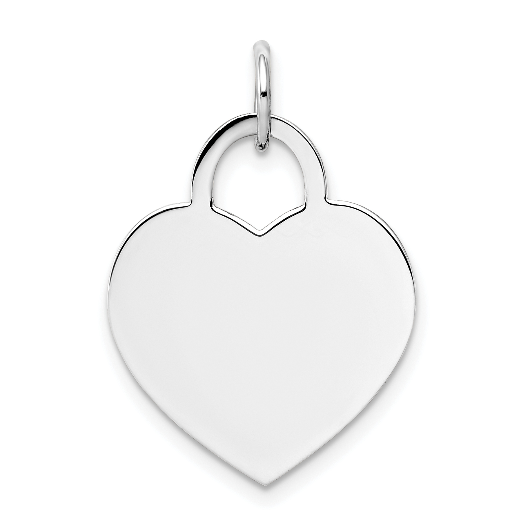 14k White Gold Large Engravable Heart (XWM526/13)