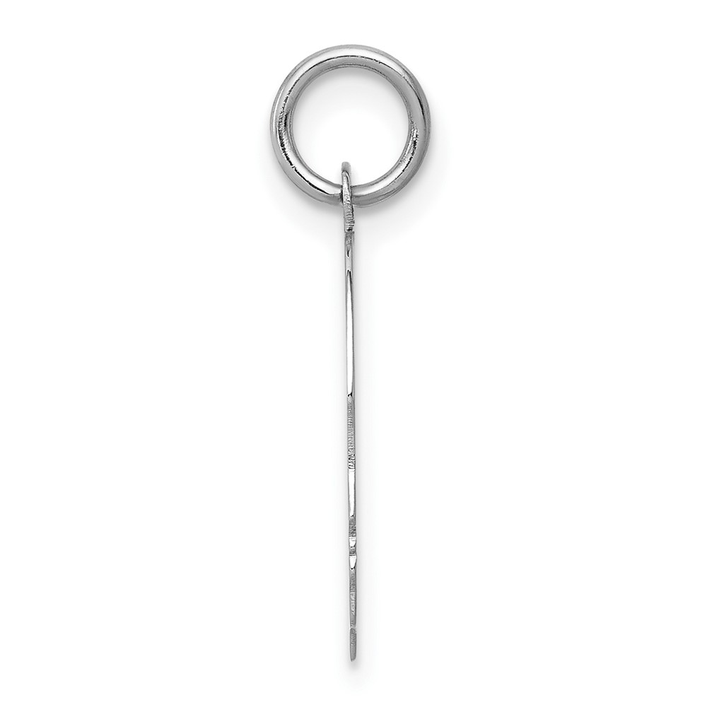 14k White Plain Medium.035 Depth Facing Right Engravable Boy Charm (XWM53/35)
