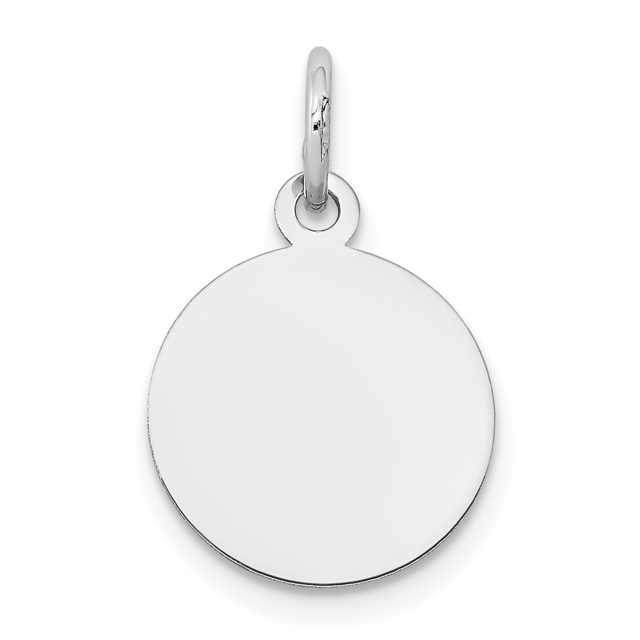 14K White Gold Round Disc Charm (XWM593/09)