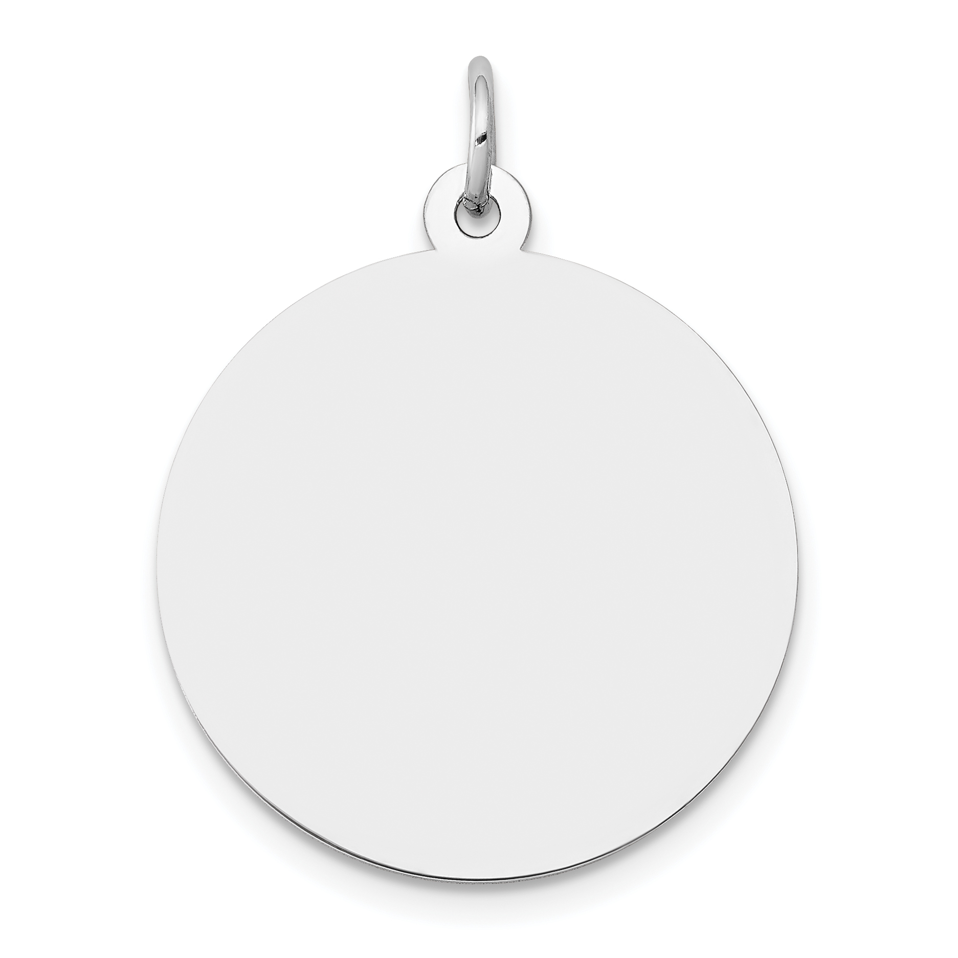 14K White Gold Round Disc Charm (XWM595/09)