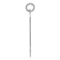 14K White Gold Plain 30x 16mm.011 Gauge Engravable Dog Tag with Notch Disc view 2