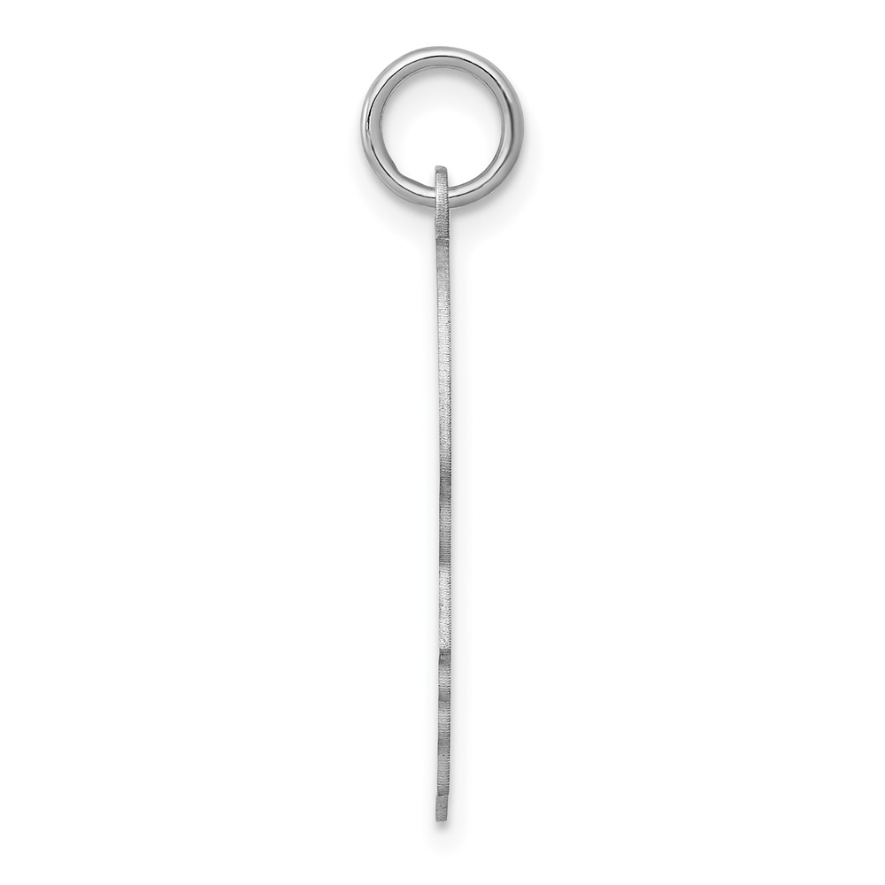 14k White Plain Medium.035 Depth Facing Right Engravable Boy Charm (XWM59/35)